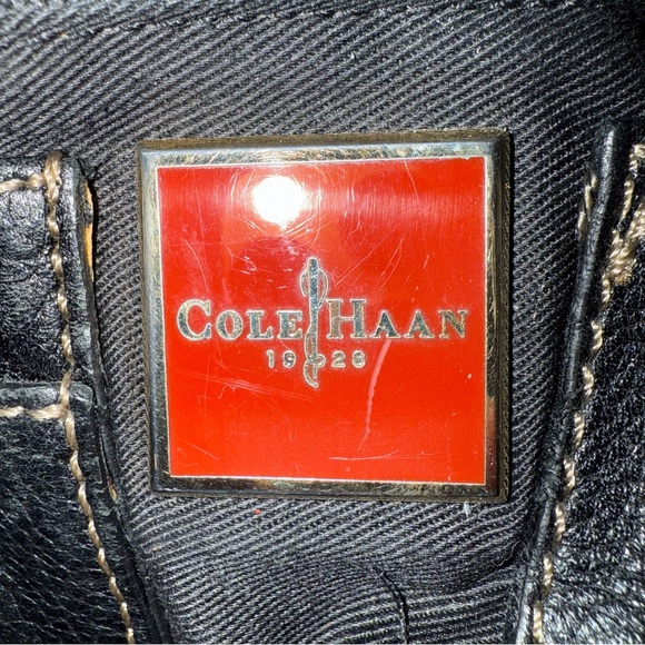 Cole Haan Brown Leather Shoulder Bag with Brass Hardware - Picture 8 of 8